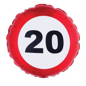 Folieballon 65 jaar Verkeersbord