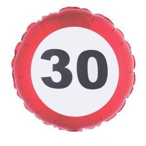 Folieballon 65 jaar Verkeersbord