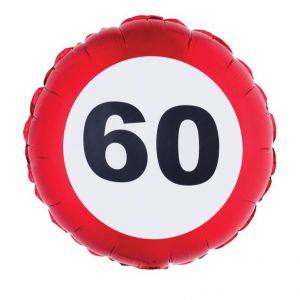 Folieballon 65 jaar Verkeersbord