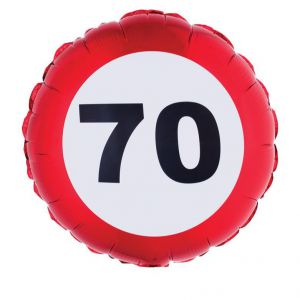 Folieballon 65 jaar Verkeersbord