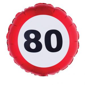 Folieballon 65 jaar Verkeersbord