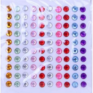 Plak diamantjes rond Rood/Wit/Geel