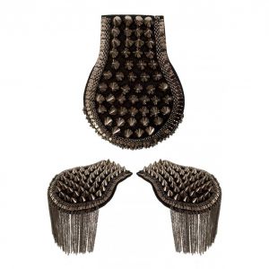 Luxe Epauletten Dames Spikes Grijs