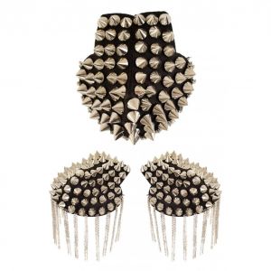 Luxe Epauletten Dames Spikes Zilver