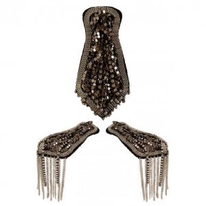 Luxe Epauletten Dames met Strass Metallic