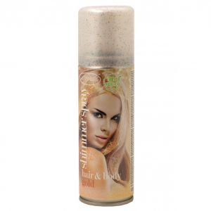 Glitterspray Lichaam en Haar Goud