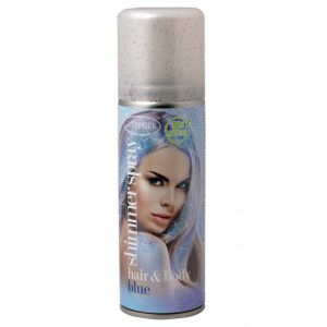 Glitterspray Lichaam en Haar Blauw