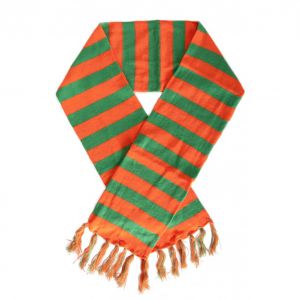 Gebreide sjaal Groen / Oranje
