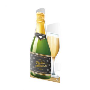 Champagne Wenskaart 91 jaar