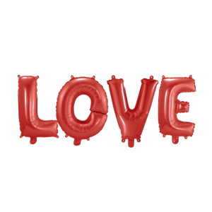 Folieballon Letters Rood Love