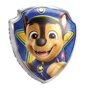 Folieballon Paw Patrol Chase XL 75 x 68 cm in schildvorm