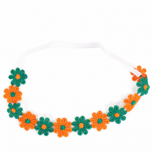 Kruikenstad Groen Oranje Haarband Kleine Bloemetjes kopen
