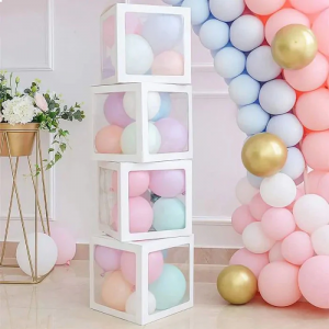 ballondozen wit 32cm 4 stuks baby love ballon box bruiloft valentijn decoratie