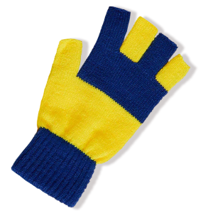 vingerloze Handschoenen Blauw/Geel