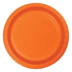 Bordjes Oranje 23 cm. 8 stuks