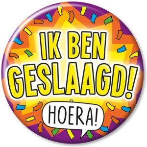 button geslaagd hoera 5,5 cm kopen