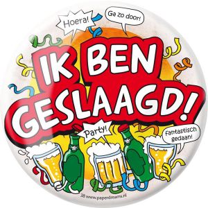 Button XL Ik ben Geslaagd