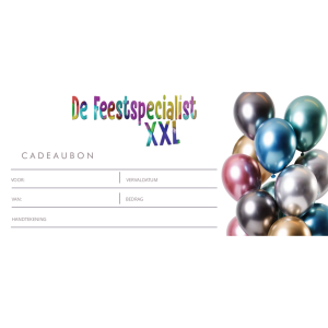 Cadeaubon De Feestspecialist XXL