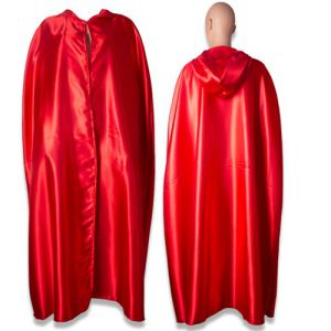Cape met Capuchon Luxe Rood