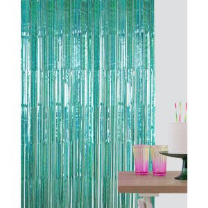 Deurgordijn Folie Sparkling Turquoise