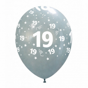 19 jaar ballonnen 30 cm 5 stuks | Helium geschikt