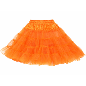Petticoat Satijn 2-laags oranje 