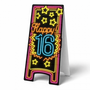 Warning sign Happy 16
