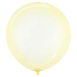 Ballon Crystal Pastel Geel R24