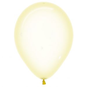 Ballon Crystal Pastel Geel R12