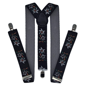 Bretels Edelweiss Zwart