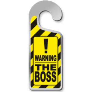 Warning The Boss deurhanger