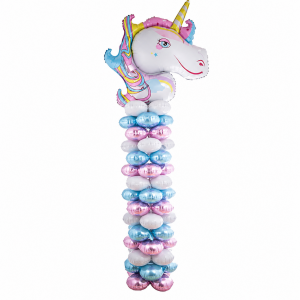 Eenhoorn folieballon pilaar set unicorn ballonpilaar decoratie pastel