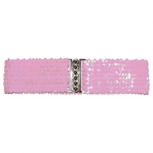 Riem Elastisch Pailletten Roze 