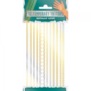 Tattoo Metallic Goud Recht