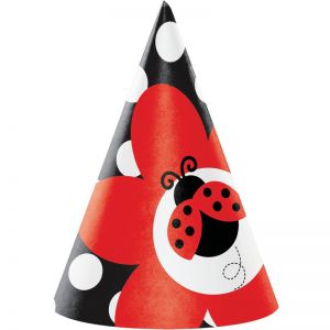 Feesthoedjes Lieveheersbeestje 8 stuks 16 cm kopen
