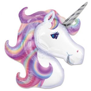 folieballon eenhoorn supershape xl kleurrijk unicorn ballon