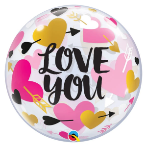 Bubbles folieballon smiley hartjes transparant liefde 3D ballon
