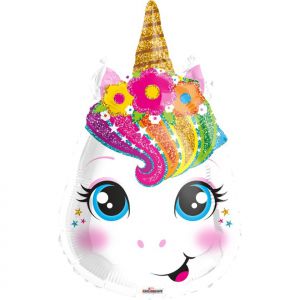 Folieballon Eenhoorn Regenboog Roze