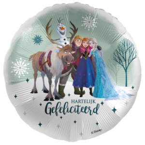 folieballon frozen hartelijk gefeliciteerd 45 cm elsa anna