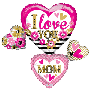 Folieballon I Love You Mom XXL