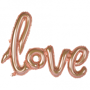 folieballon love rose goud 92 cm