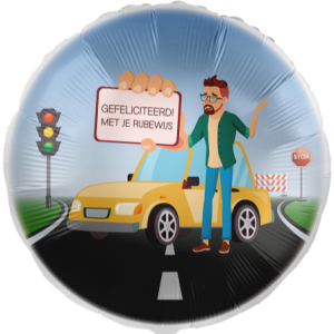 Folieballon Gefeliciteerd met je Rijbewijs Man
