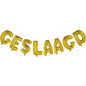 Folieballon Set Goud Geslaagd