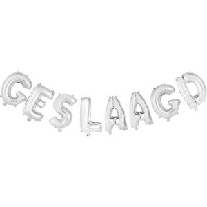 folieballon set zilver geslaagd 41 cm kopen