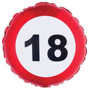 Folieballon 65 jaar Verkeersbord