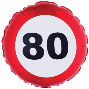 Folieballon 65 jaar Verkeersbord
