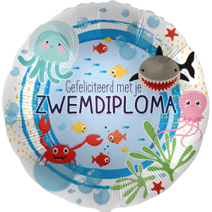 Folieballon Gefeliciteerd met je Zwemdiploma