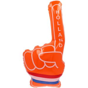 Oranje opblaasbare hand met vinger