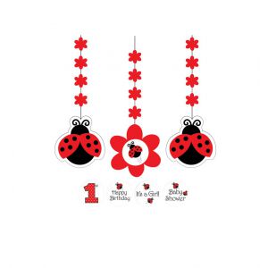 Hangdeco Lieveheersbeestje (3 stuks)