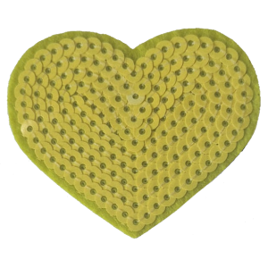 Embleem Nr.758 Hart Glitter Geel